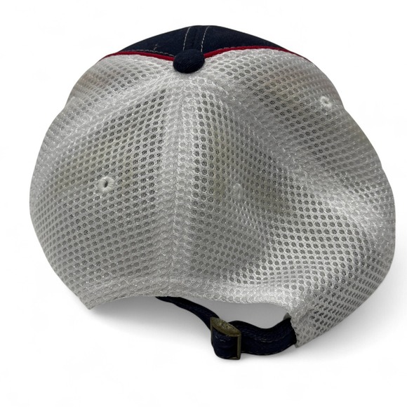Javets Cap America Golf Navy Blue White Red Mesh Back Hat Adjustable Mens - Picture 9 of 11